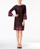 Charter Club Printed Ruffled-sleeve Dress, Created For Macy's