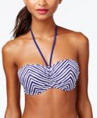 Profile Blush By Gottex Striped V-strap Bikini Top Women's Swimsuit