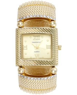 Charter Club Women's Crystal Accent Gold-tone Stainless Steel Stretch Bracelet Watch 28mm, Only At Macy's