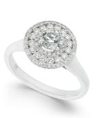 Diamond Circle Cluster Halo Engagement Ring (1 Ct. T.w.) In 14k White Gold