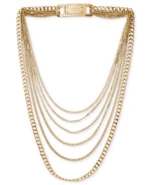 Michael Kors Gold-tone Layered Chain Necklace