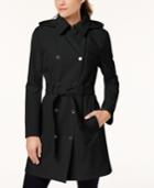 Calvin Klein Petite Belted Softshell Trench Coat