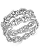 Inc International Concepts Silver-tone Crystal Stretch Bracelet, Only At Macy's