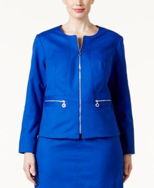 Calvin Klein Plus Size Zip-front Jacket
