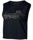 Nike Team Brazil Dri-fit Mesh Cropped Tank Top