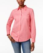 Charter Club Petite Cotton Textured Shirt, Only At Macy's
