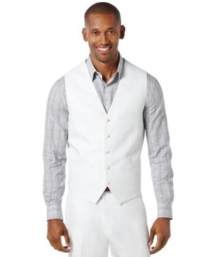 Perry Ellis Men's Big And Tall Linen Blend Vest