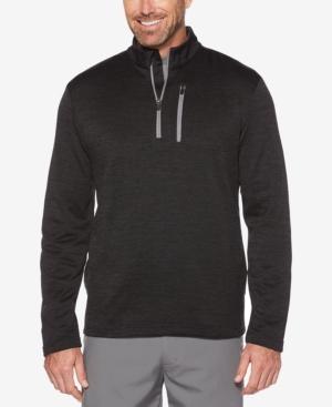 Pga Tour Men's Heathered Quarter-zip Sweater