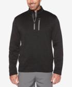 Pga Tour Men's Heathered Quarter-zip Sweater