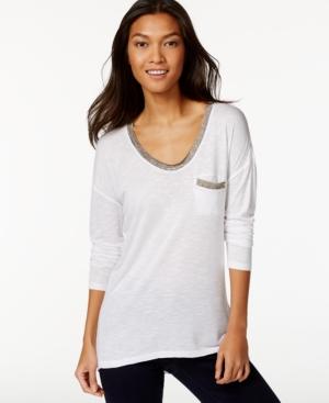 Calvin Klein Jeans Long-sleeve Sheer Top