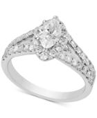 Diamond Marquise Engagement Ring (1-1/2 Ct. T.w.) In 14k White Gold
