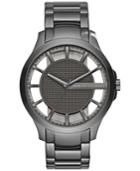 Ax Armani Exchange Men's Hampton Gunmetal Stainless Steel Bracelet Watch 46mm Ax2188