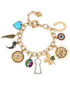 Betsey Johnson Gold-tone Multi-charm Bracelet