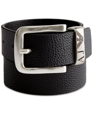 Armani Jeans Pebbled Leather Gift Boxed Belt