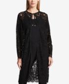 Dkny Tie-neck Lace Duster