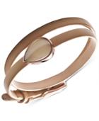 Skagen Rose Gold-tone Sea Glass Leather Strap Bracelet Skj0745