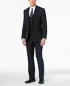 Kenneth Cole Reaction Men's Slim-fit Black Vested Suit