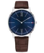 Tommy Hilfiger Men's Brown Leather Strap Watch 40mm Created For Macy's