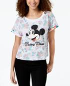 Hybrid Juniors' Tropical Mickey Mouse Graphic-print T-shirt