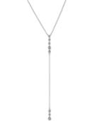 Inc International Concepts Silver-tone Crystal Station Lariat Necklace, Created For Macy's
