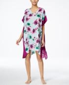 Dkny Printed Handkerchief-hem Short Caftan