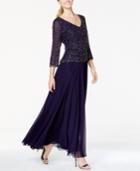 J Kara Beaded Popover Gown