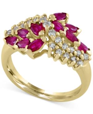 Ruby Royale By Effy Ruby (1-1/8 Ct. T.w.) And Diamond (1/3 Ct. T.w.) Ring In 14k Gold