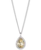 Givenchy Silver-tone Crystal & Stone Pendant Necklace, 16 + 3 Extender, Created For Macy's