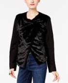 Inc International Concepts Asymmetrical Faux-fur Jacket, Only At Macy's
