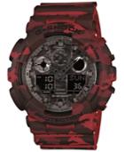 G-shock Men's Analog-digital Red Camouflage Resin Strap Watch 55x51mm Ga100cm-4a