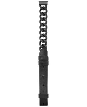 Fossil Men's Q Reveler Black Stainless Steel And Leather Watch Strap Ftj9022