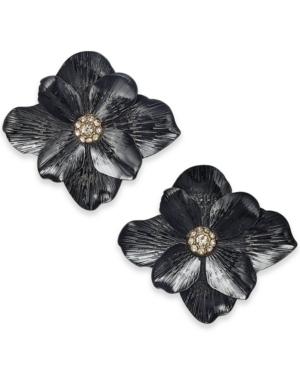 Thalia Sodi Two-tone Crystal Flower Stud Earrings, Created For Macy's