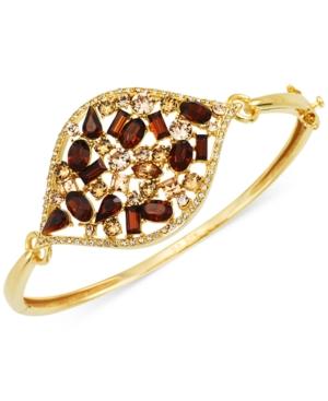 Sis By Simone I Smith Multi-crystal Marquise Bangle Bracelet In 18k Gold Over Sterling Silver