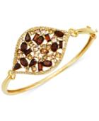Sis By Simone I Smith Multi-crystal Marquise Bangle Bracelet In 18k Gold Over Sterling Silver