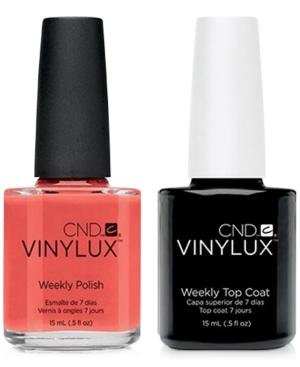 Creative Nail Design Vinylux Desert Poppy Nail Polish & Top Coat (two Items), 0.5-oz, From Purebeauty Salon & Spa