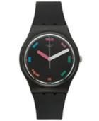 Swatch Unisex Swiss Power Tracking Black Silicone Strap Watch 34mm Gb289