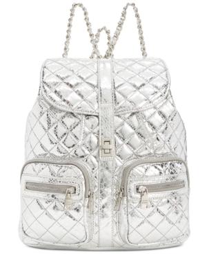 Steve Madden Hollie Quilted Large Metallic Backpack