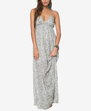 O'neill Juniors' Deena Printed Open-back Maxi Dress