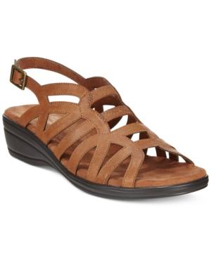 Easy Street Curly Slingback Wedge Sandals Women's Shoes