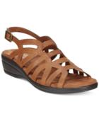 Easy Street Curly Slingback Wedge Sandals Women's Shoes