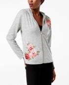 Inc International Concepts Embroidered Zip-front Hoodie, Created For Macy's