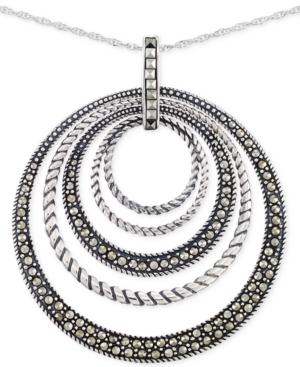 Giani Bernini Marcasite Orbital Pendant Necklace In Sterling Silver