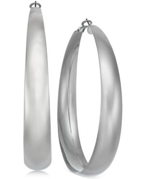 Inc International Concepts Silver-tone Wide Hoop Earrings, Created For Macy's