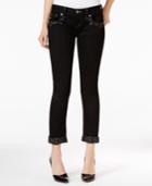 Miss Me Black Wash Beaded Cropped Jeans