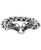 Men's Dynasty Dragon Link Chain Bracelet In Stainless Steel & Black Titanium-plate