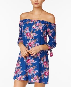 B Darlin Juniors' Off-the-shoulder Dress