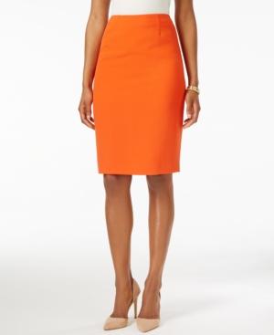Kasper Stretch Crepe Pencil Skirt