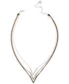 Kenneth Cole New York Tri-tone Crystal V Layered Interchangeable Necklace