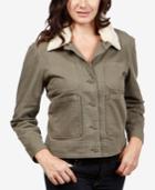Lucky Brand Faux-sherpa-collar Jacket