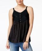 Lucky Brand Textured Crochet-detail Camisole